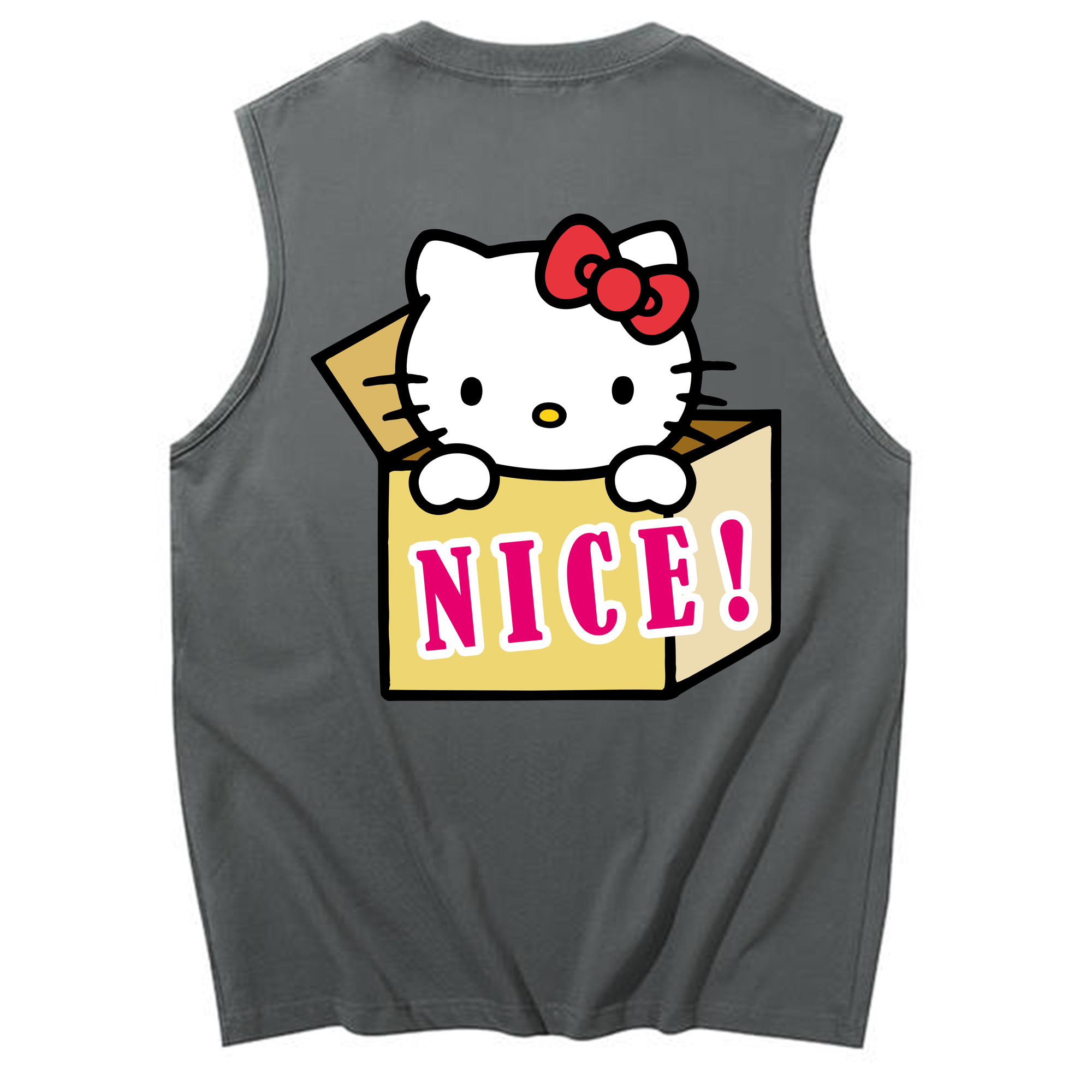 （画像用） Hello Kitty ハローキティ コットン100％タンクトップ（背面プリント）